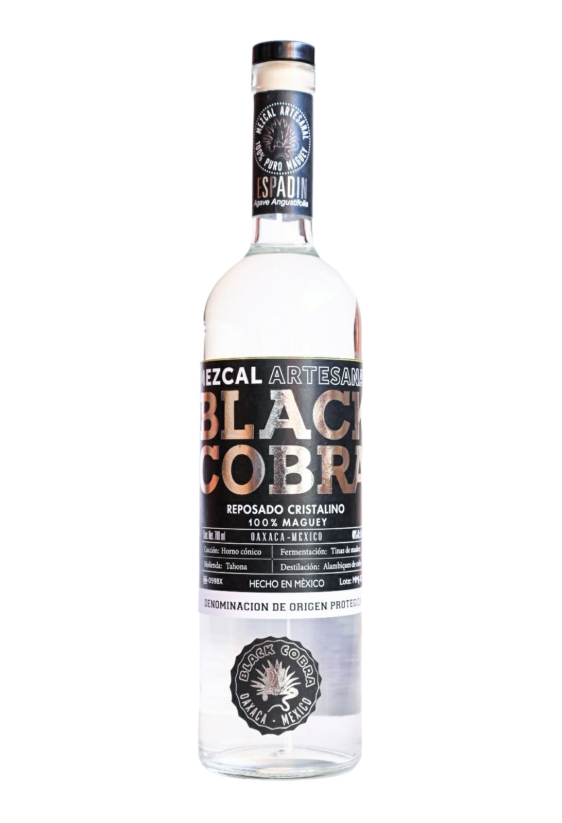 Mezcal Artesanal Black Cobra Cristalino 40 % Vol. Alc.