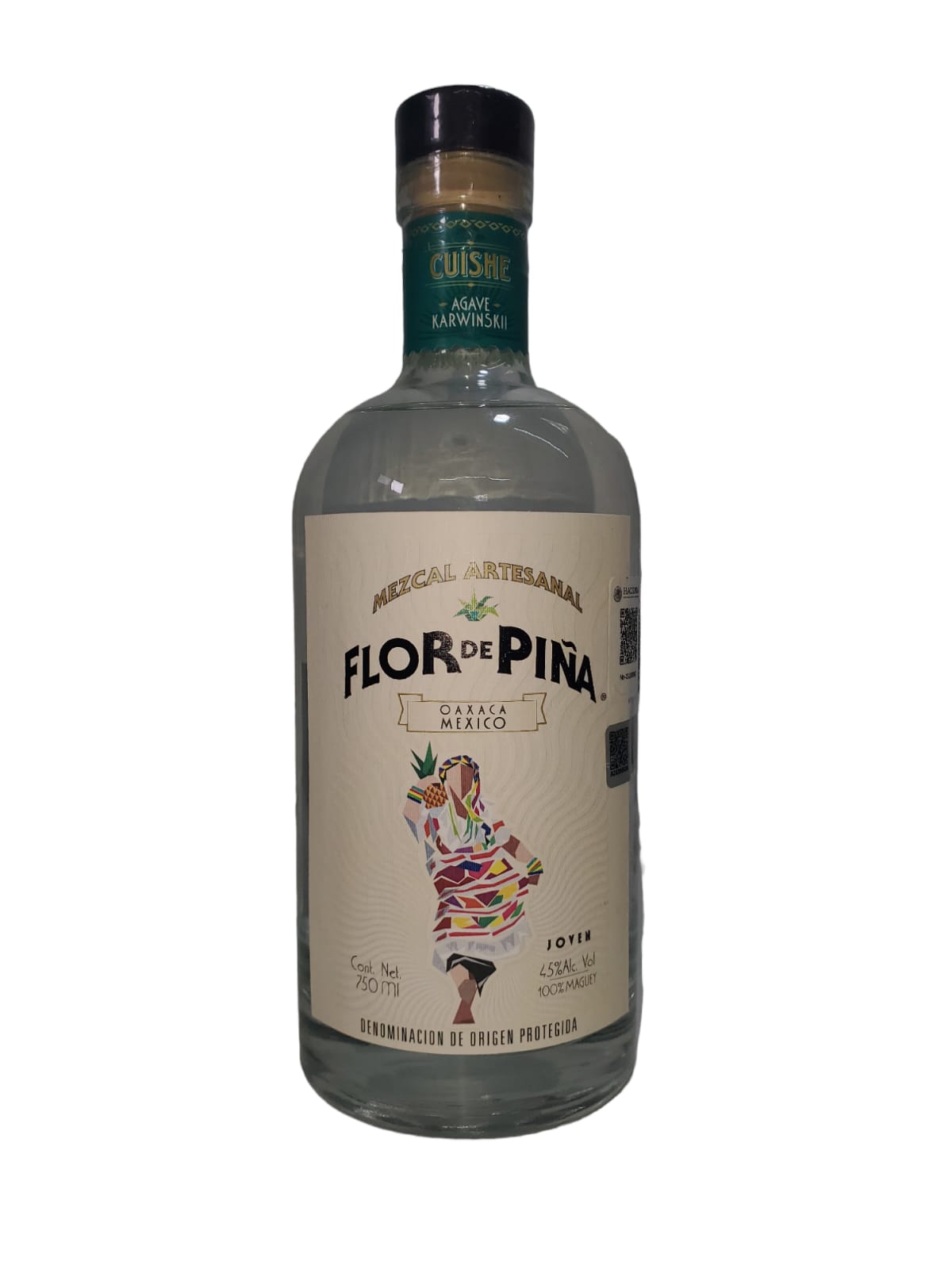 Mezcal Artesanal Flor de Piña Cuishe 750 ml. 45% Vol Alc.